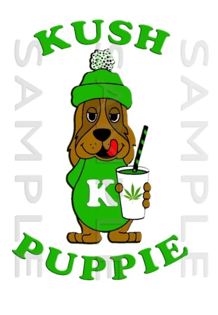 Kush Puppie Sticker Cannabis herbal Weed  Window Car Truck Vinyl Decal Sticker