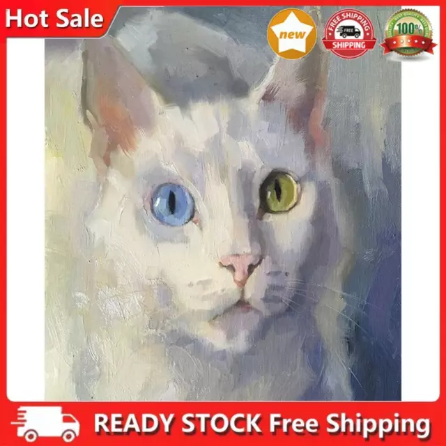 Kit artesanal de lona pintura al óleo sin marco por números de gato hágalo usted mismo (YHKH-068)