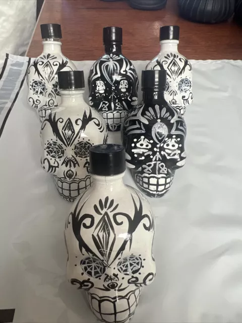 Kah Tequila (*bottle ONLY*) .50ml Sugar Skull Day of the Dead Lot Of 6