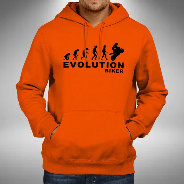 Biker Evolution Adult Hoodie Superbike Motorbike Bikes Road Bike Biker Race