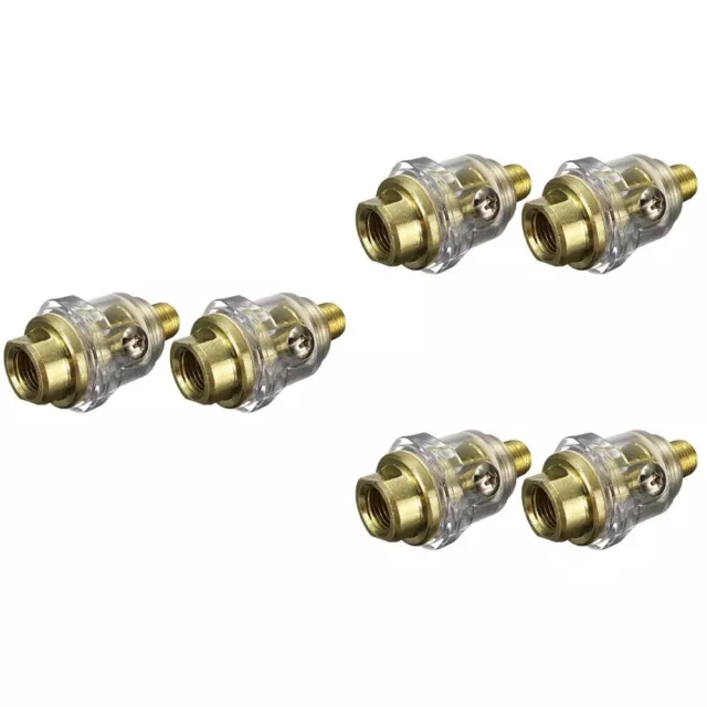 6 Pcs Aluminium Mini-Öler Inline-Öler Für Druckluftwerkzeuge