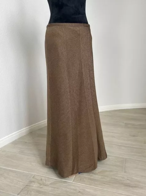 Worthington Women's Skirt Size 12 Brown & Tan Herringbone Wool Blend