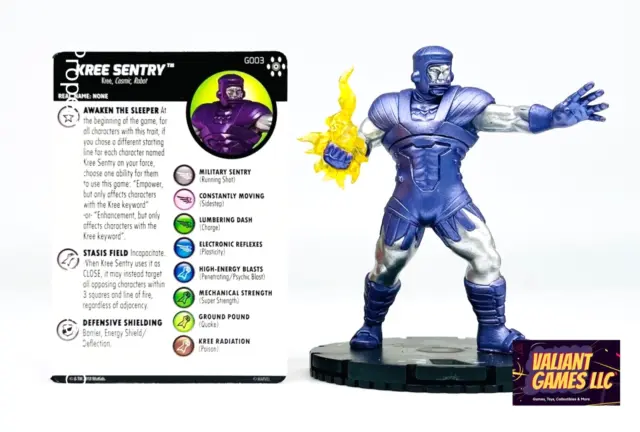 Marvel Heroclix Kree Sentry #G003 w/ Card Avengers Infinity Set
