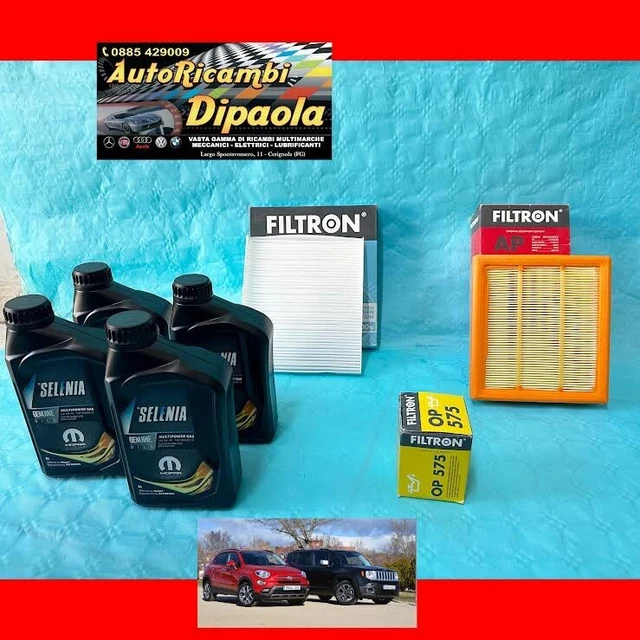 Filtro Gasolio 1.3 Multijet Kit Tagliando AOQ Per Fiat 500X 1.3 Multijet Diesel - 5 Filtri Olio 5W40 Kit Tagliando Fiat Tipo 1.6 Multijet 120cv - Foto 10