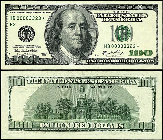 FR. 2180 B* $100 2006 Federal Reserve Note New York HB00003323* CU Star