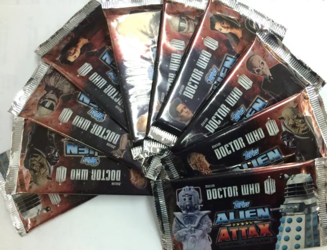 Topps Doctor Who Alien Attax Trading Card Game Booster Packs x 12 packs-Value