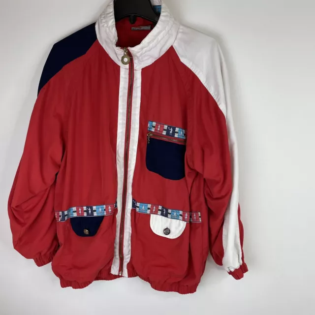 VINTAGE MURELLI RED Americana Sports Bomber Jacket Women’s Size Large ...