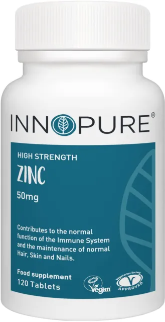 ZINC Tablets 50mg - High Strength Supplement, One a Day, Easy to Swallow Tabl...