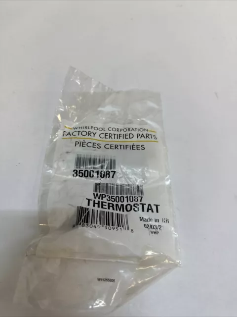 New Genuine OEM Whirlpool Dryer Safety Thermostat WP35001087
