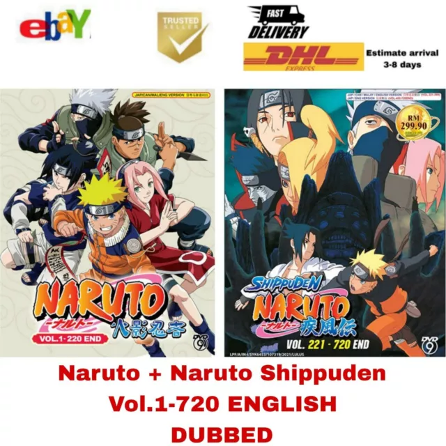 NARUTO SHIPPUDEN - COMPLETE ANIME TV SERIES DVD (1-500 EPS)(FULL ENGLISH  DUBBED)