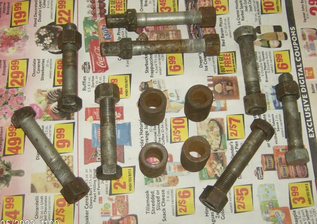 1955 1956 1957 Pontiac Backing Plate / Spindle Hardware Set 1940'S 1950'S Gm