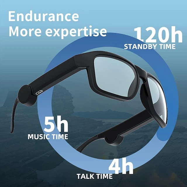 Mens Audio Sunglasses .Smart Bluetooth Headphone Glasses- W4P9