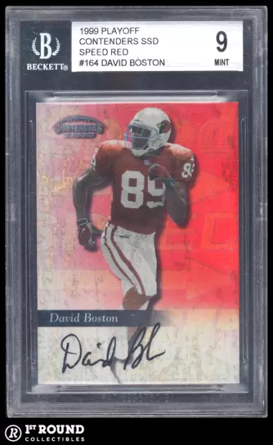 David Boston RC BGS 9 w Auto: 1999 Playoff Contenders SSD Speed Red Rookie /100