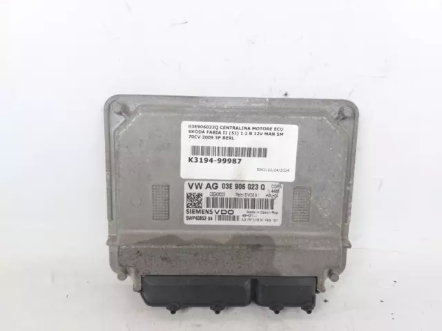 03E906023Q boîtier moteur uce pour SKODA FABIA II (5J) 1.2 2007 K3194-99987