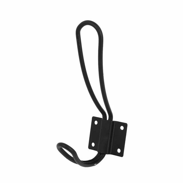 Kitchen Bathroom Clothes Hooks Robe Hat Coat Wall Hanger Black