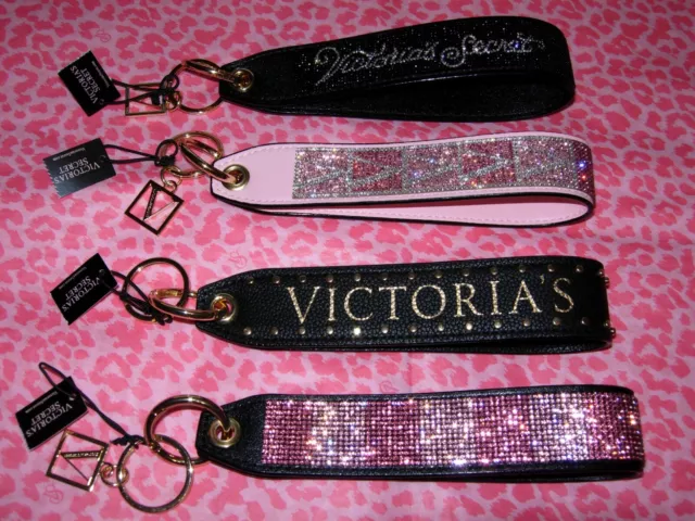 Victoria%27s+Secret+Keychain+Wristlet+Strap+Pink+Logo+Gold+Key+