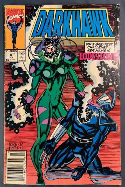 DARKHAWK #8 Original Marvel Comics Lodestone Oct. 1991