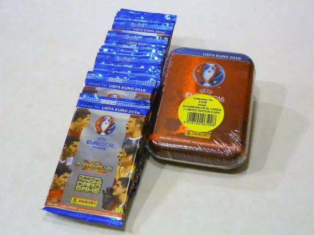 Panini Adrenalyn XL Road to UEFA EURO 2016 - 20 x Booster + mini TIN OVP