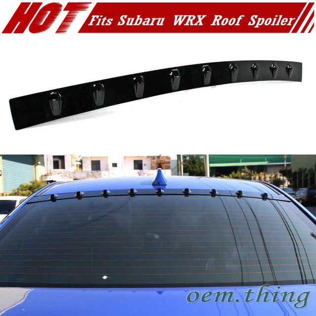 Sti Rear Window Spoiler GLOSSY BLACK FIT FOR SUBARU WRX STI 4th Sedan Rear Fin Window Roof ...