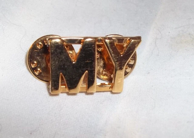 New/NOS Police Fire Combo Collar Brass /Pin MY Gold Tone