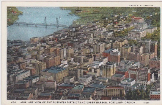 Aerial View-Business District & Upper Harbor-PORTLAND, Oregon