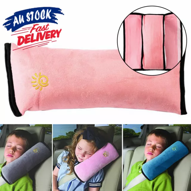 Car Seat Belt Pillow Cushion Kids Head Support Harness Shoulder Pad Cover 1/2x