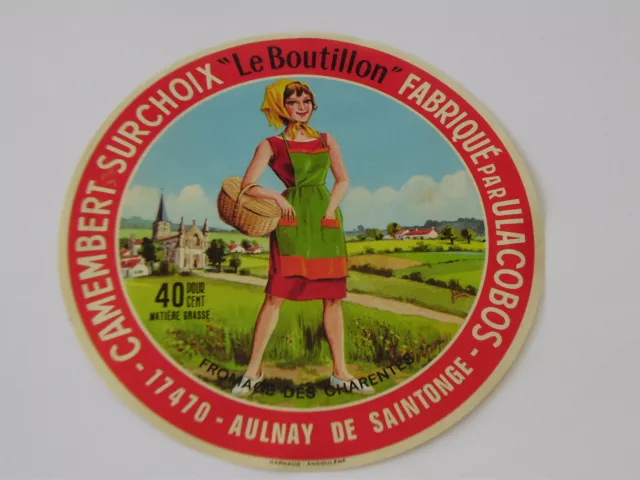 étiquette de fromage  camembert LE BOUTILLON