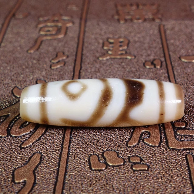 Ancient Tibetan DZI Beads Old Agate Pisces 2 Eye Totem Amulet Pendant GZI #1521