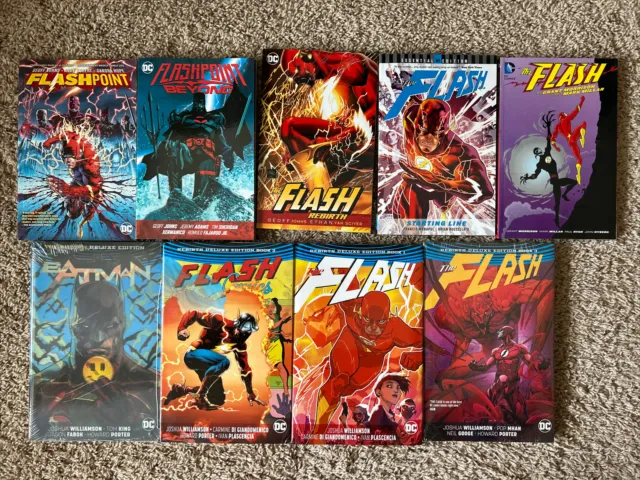 Flash Graphic Novel Lot Rebirth Deluxe HC Vol 1 2 3 Batman New 52 TPB DC Comics