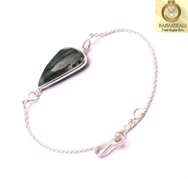 Green Onyx Plated Bracelet Superb Jewellery 4 GM Value-Priced @1.99-71294
