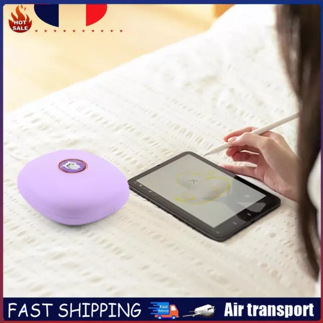 24H LED Alarm Clock Snooze 2 Vibrating Modes for Students Bedroom (Purple) FR