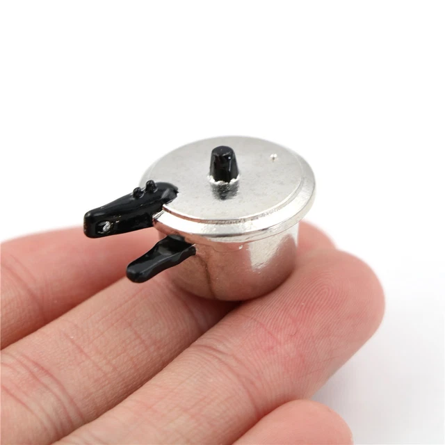 Utensilio de cocina en miniatura para casa de muñecas 1:12 olla a presión autoclave TA*SA