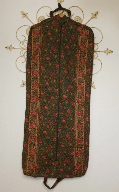 VERA BRADLEY Garment Travel Luggage Bag 60" EXTRA LONG Floral Carry Bag Mint