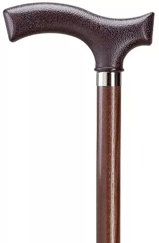 HARVY Walnut Brown Fritz Handle on Ash Wood Shaft Walking Cane Made in USA