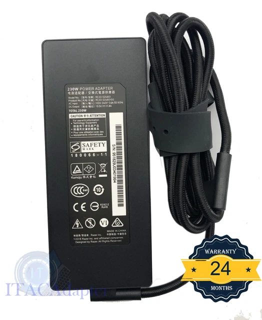 11.8A 230W AC Adapter Charger For RAZER BLADE 14 RZ09-0370BEA3-R3U1 ...
