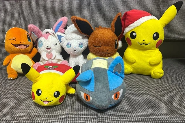LOT DE 5 X PELUCHE POKEMON TOMY MIAOUSS PIKACHU