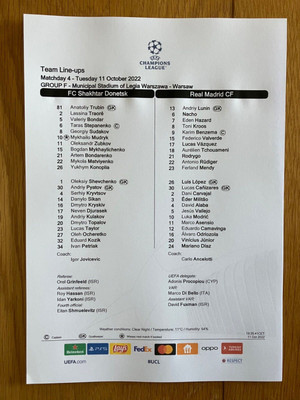 CELTIC V RB Leipzig 11/10/2022 UEFA Champions League A4 Colour Tactical ...