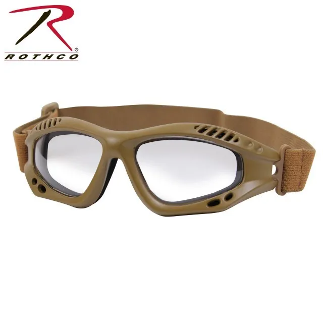Rothco ANSI Rated Tactical Goggles - Coyote Brown/Clear