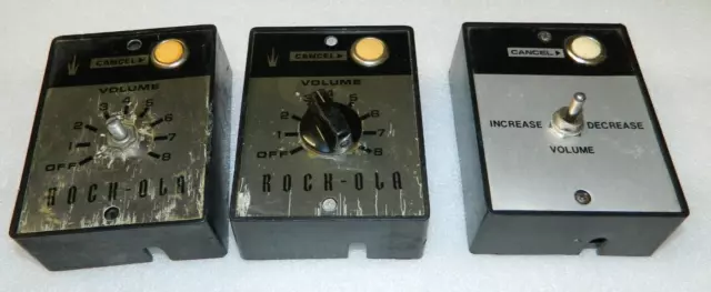 Lot of 3 Rock-ola Volume and Cancel Control Boxes Rockola  Vinyl Jukebox Vintage