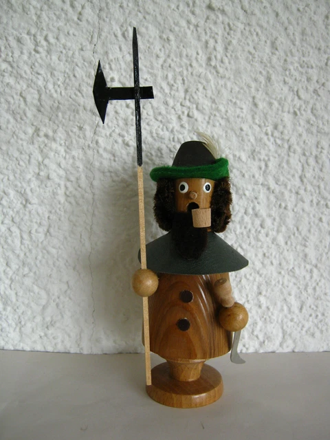 Erzgebirge_ altes Räuchermännchen " Nachtwächter " 19 cm_ DDR_unberaucht