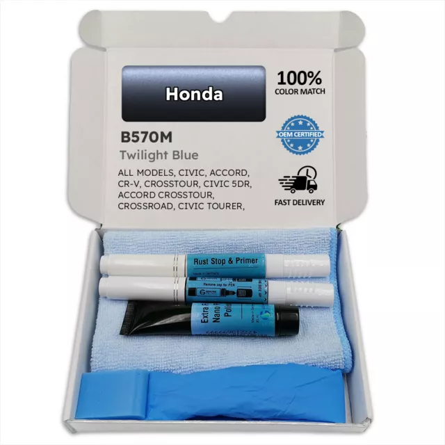 B570M Twilight Blue Touch Up Paint for Honda CIVIC ACCORD CR V CROSSTOUR 5DR CR