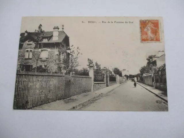 Cpa Val D'oise 95 Deuil Rue De La Fontaine Du Gue