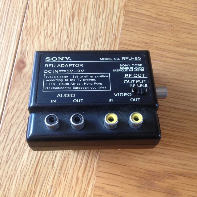 Vintage Sony RF Modulator Adapter For TV/Camcorder/Playstation/Video  (RFU-90UC