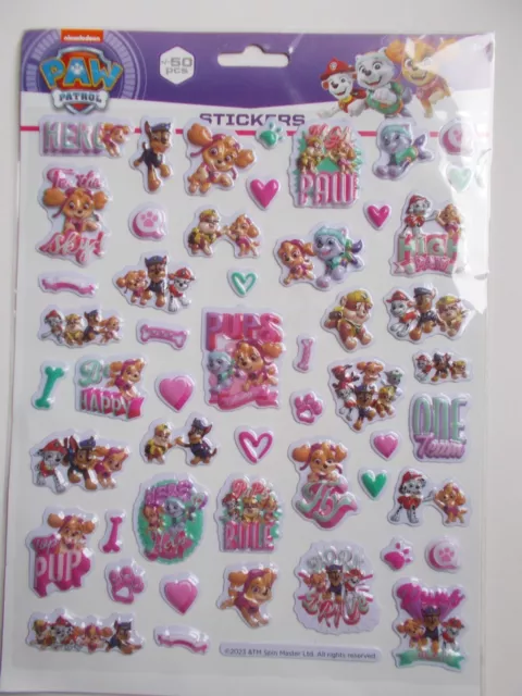 50 Sticker PAW PATROL Pop-up / 3D-Effekt ca. A4 Nickelodeon ab 3 Jahre