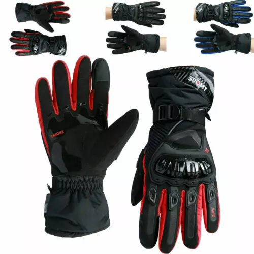 Motorcycle Motorbike Carbon Knuckle Gloves Thermal Protection Waterproof Winter