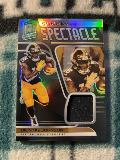 Diontae Johnson 87/99 Jumbo Jersey Patch 2021 Spectra Silver Prizm Steelers Wr