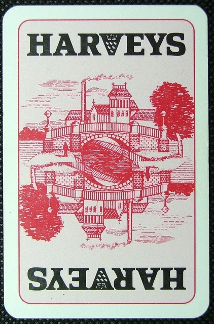 1 x Playing card single swap Harveys Brewery Lewes Pink East Sussex RC032