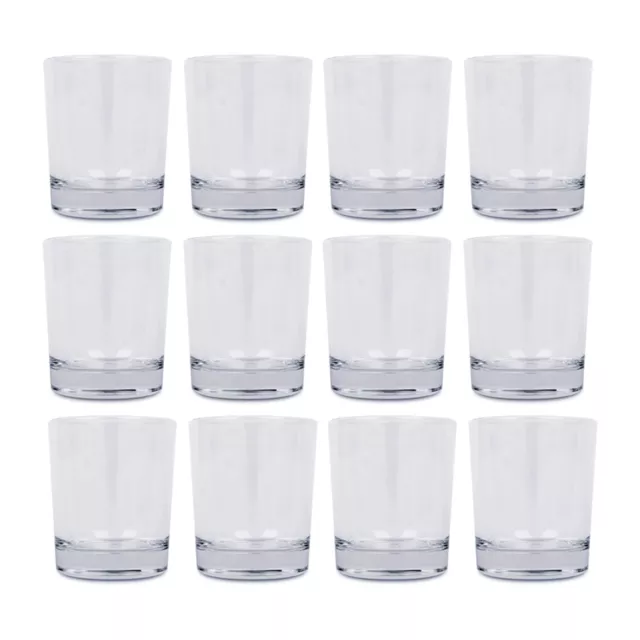 Sandra Rich:12 x Promo Glas Teelichthalter klar, Windlichter Ø 5,5 cm, H 6,6 cm