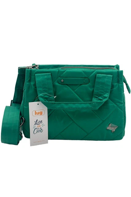 Lug Quilted Crossbody with Tote Handles Jitterbug Kelly Green