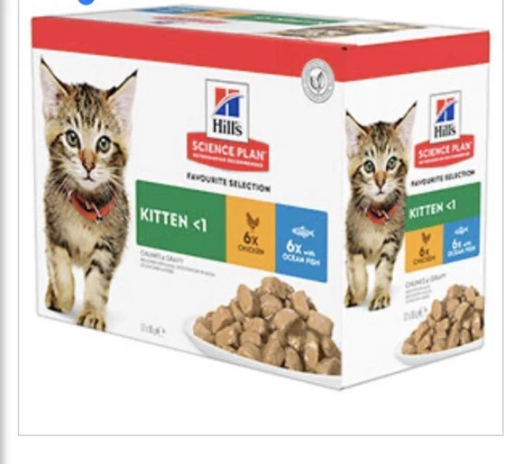 Hill's Science Plan Kitten Chicken & Ocean Fish in Gravy Wet Cat Food *12 x 85g*